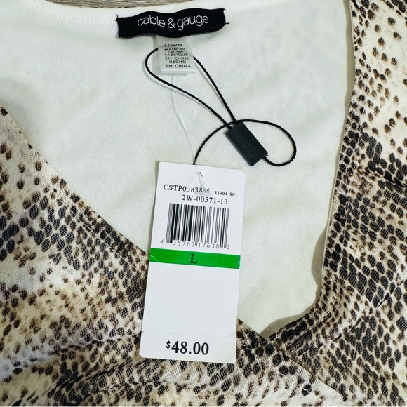 Cable & Gauge Women Snake Print Sleeveless Stretchy V-Neck Party Top Size Large - Picture 13 of 14